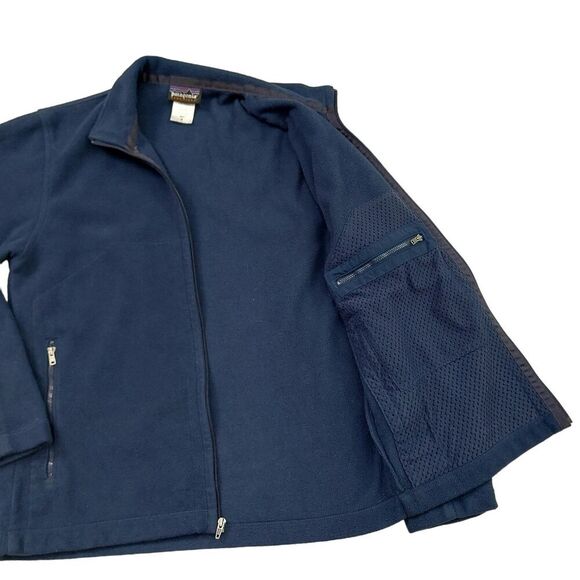 Patagonia Synchilla Jacket Mens Small Navy Full Zip Mock Neck Outdoor Hiking - Picture 6 of 12